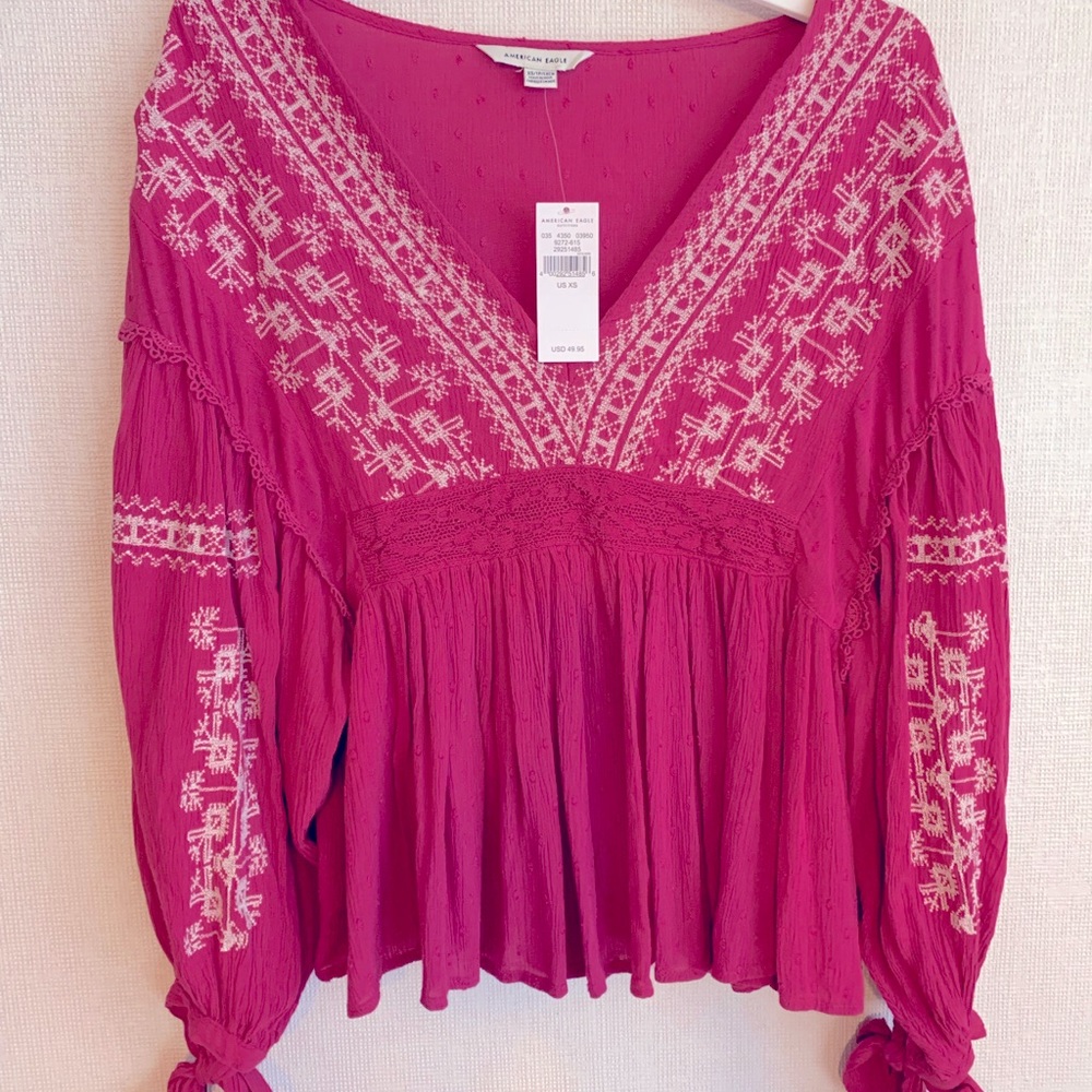 American Eagle Boho Top with Ties !